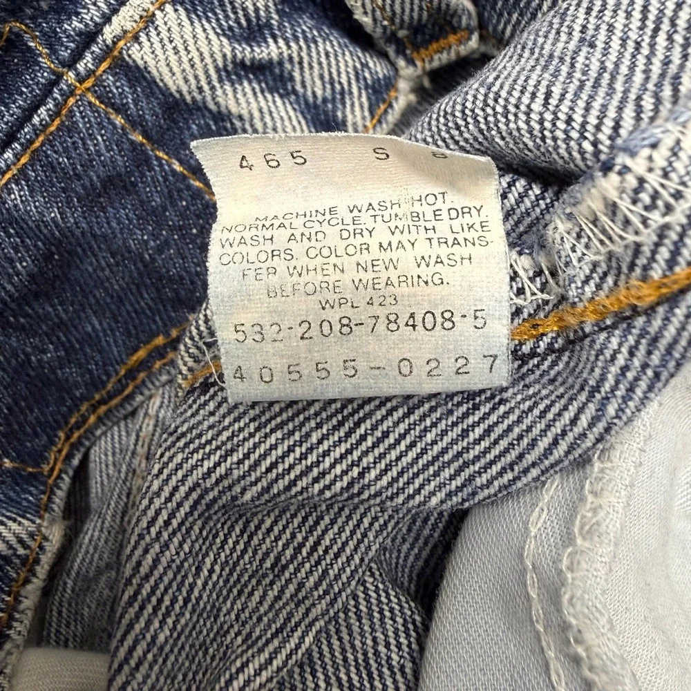 Vintage Levis 555 Relaxed Fit Acid Wash Jeans Made in USA Blue W32 L34